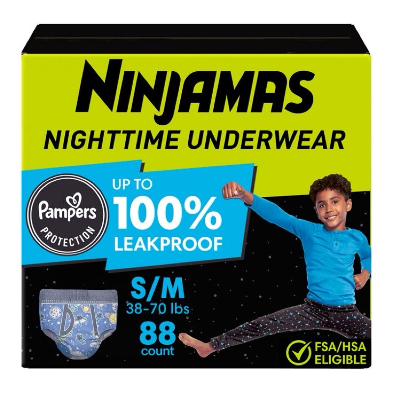 pampers ninjamas nighttime boys' underwear - (select size and count
