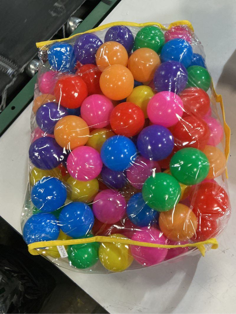 Condition photo showing Good Condition for hovenlay ball pit balls phthalate free bpa free crush proof plastic - 7 bright colors in reusable play toys for kids with storage bag 100 balls, 7 colors