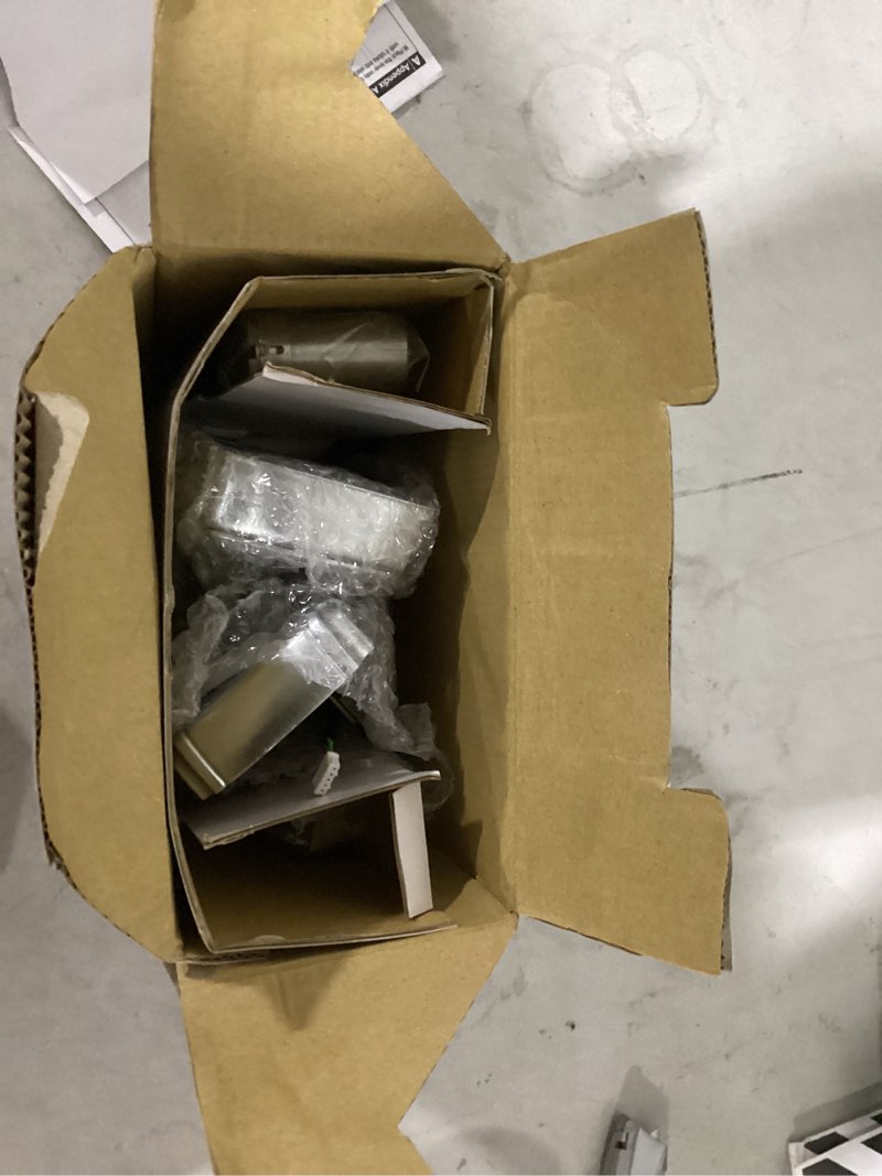 Condition photo showing Good Condition for brinks commercial heavy duty commercial lever satin chrome interior/exterior bed/bath hall/closet keyed entry door handle