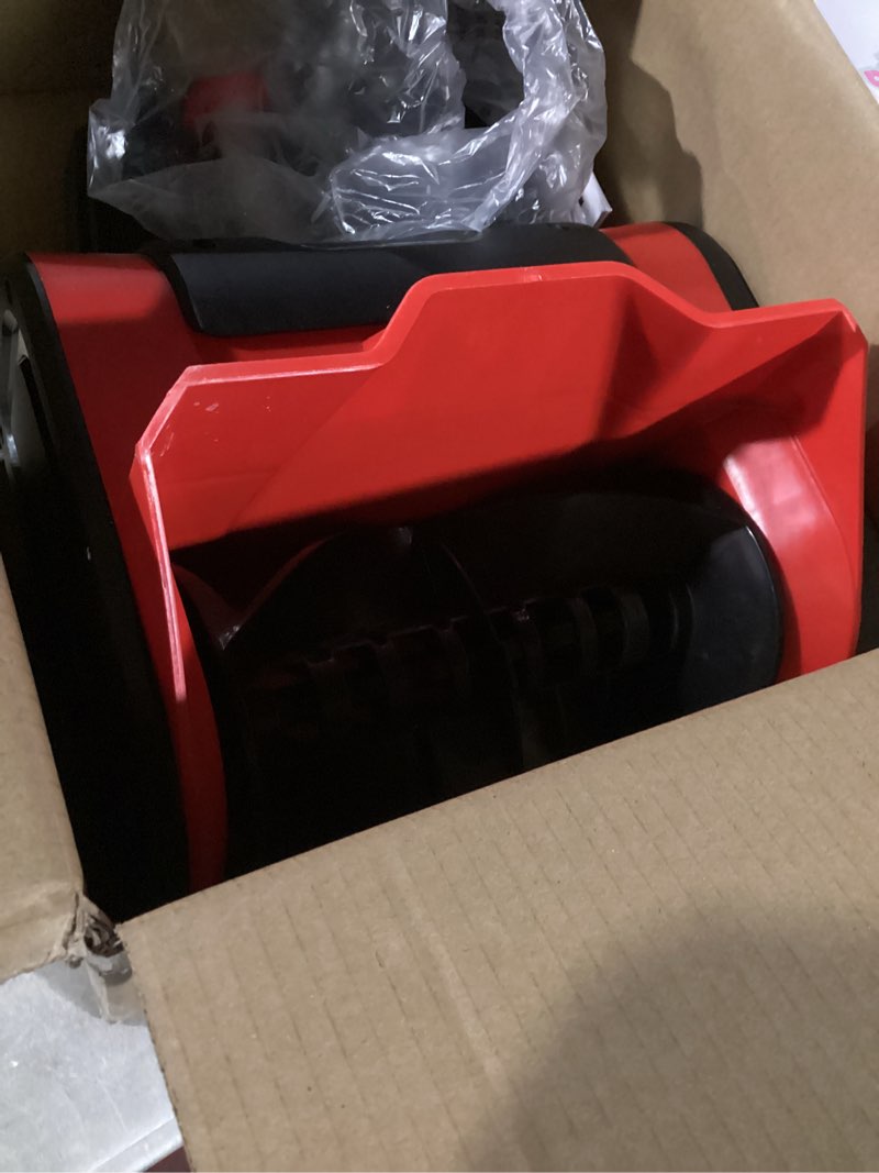 Condition photo showing Good Condition for Cordless Snow Shovel Compatible with Milwaukee 18V Battery, 12" Electric Snow Blower with 20FT Max Throw & Adjustable Handle & Safety Switch, Snow Thrower for Driveway, Deck, Patio, Steps (Tool Only) Red