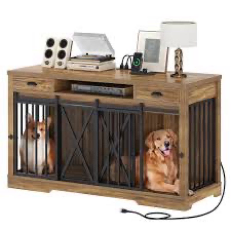 Erkka 63\" Double Dog Crate Heavy D (incomplete box 1/2)