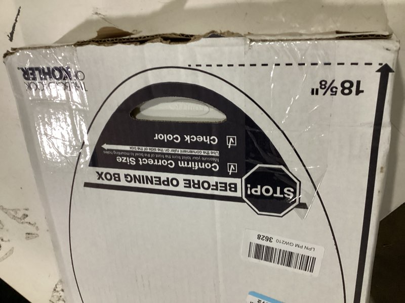 Condition photo showing Good Condition for kohler k-25883-0 triko elongated closed-front toilet seat and lid with quiet-close technology, white