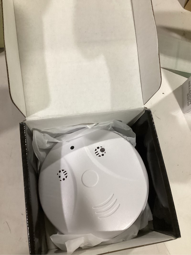 Condition photo showing New/Like New for security camera smoke the detector camera 1080p wifi indoor camera hidden camera with night vision and motion detection real-time spy camera for home office safety