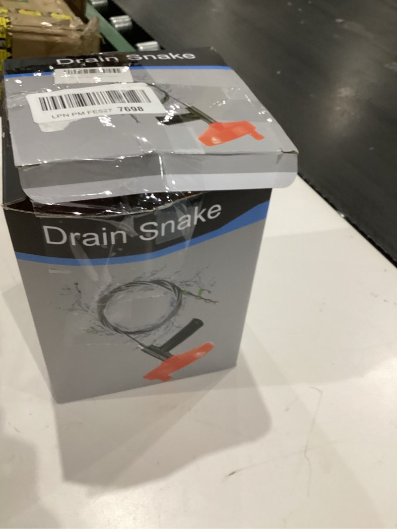 Condition photo showing Good Condition for 33 Feet Drain Snake Auger, Plumbing Snake Drain Hair Clog Removal Tool, Sink Unclogger Drain, Heavy Duty Toilet Snake Auger, Cleaner Tool for Bathroom Kitchen Tub Shower Drain Clog Remover with Gloves Drain Auger 33 Feet