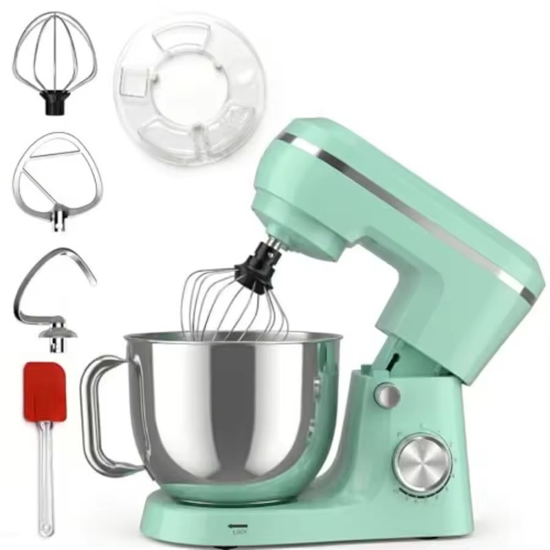 electric stand mixer with 6.5 quart bowl, household food mixer 10+p speeds 660w, tilt-head bread dou