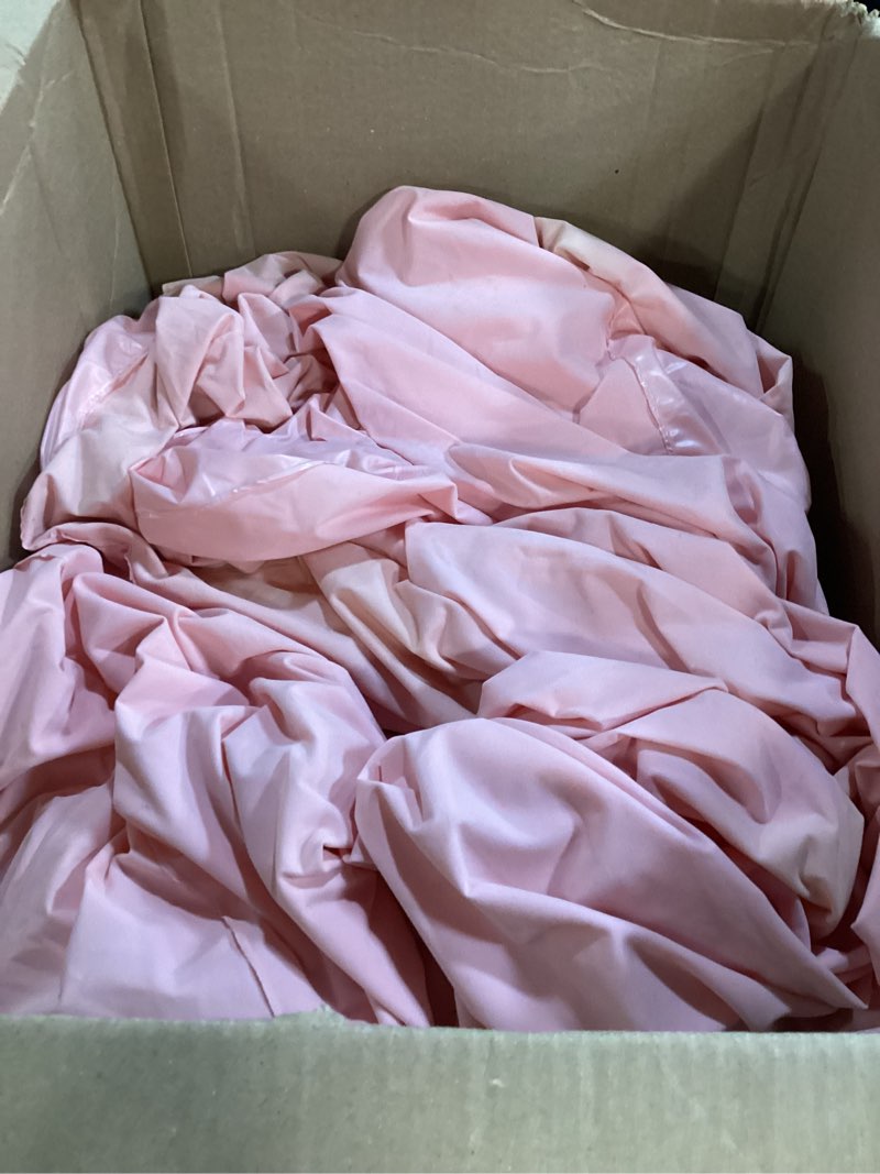 Condition photo showing As Is for realspring inflatable bean bag chairs outdoor blow up camping chairs inflatable lazy sofa folding portable bean bag loungers couch for movie night(light pink,6 pcs) 6 pink