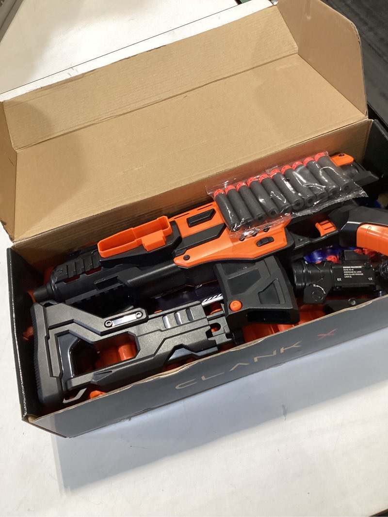 Condition photo showing Good Condition for Electric Automatic Toy Gun with Scope Toy Blaster with 30-Dart Rotating Drum and 100 Foam Darts Outdoor Shooting Games Toys Gun Birthday for Teen Boys & Girls Adults A3-ember Strike