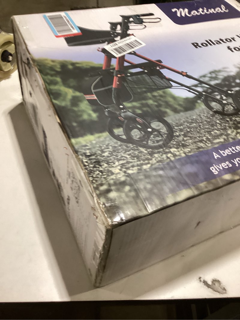 Condition photo showing New/Like New for Matinal Walkers for Seniors, Rollator Walker with Seat, Walkers for Seniors with seat, 350 lb Capaci