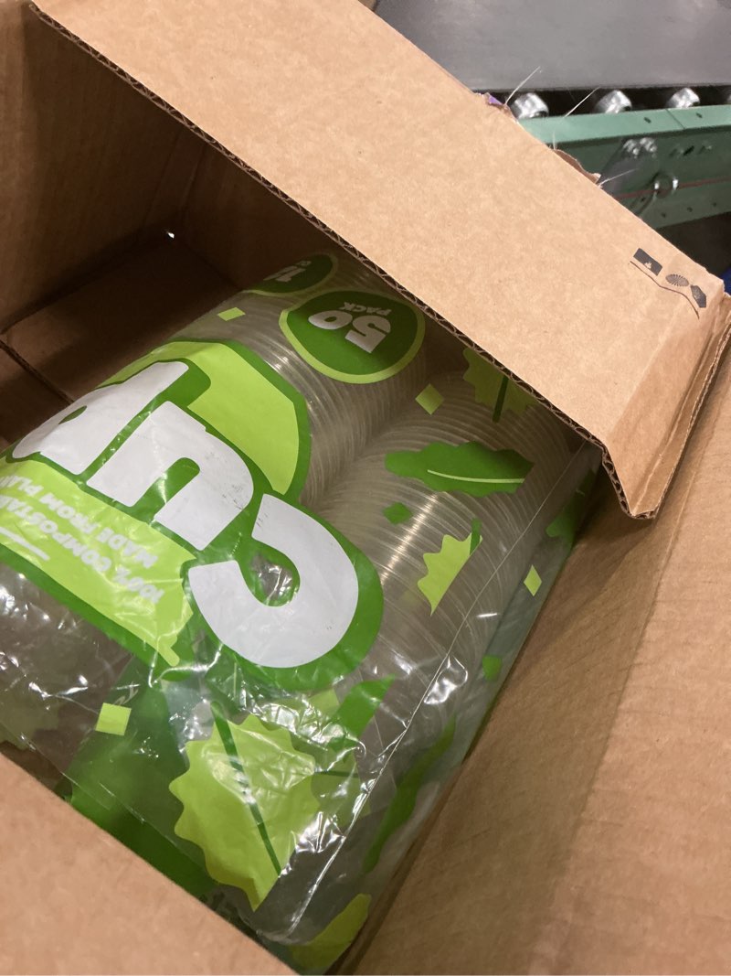 Condition photo showing Good Condition for TOSSWARE NATURAL Arc - Plant Based Clear Cold Cups 16 oz - Plastic Alternative for Parties, Bachelorettes, Weddings - Recyclable - Set of 50