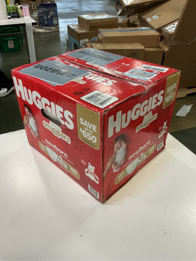 Condition photo showing New/Like New for Huggies Size Newborn Diapers, Little Snugglers Baby Diapers, Size Newborn (up to 10 lbs), 144 Count, Packaging May Vary Newborn 144
