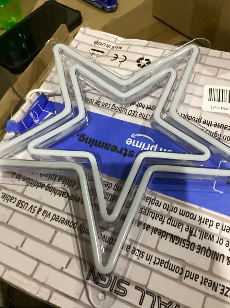 Condition photo showing New/Like New for Dallas Cowboy Neon Sign – Blue and White Star LED Light for Cowboys Fans, Game Room Wall Decor, Cowboys Merch Gift for Men, Boys, Sports Lovers