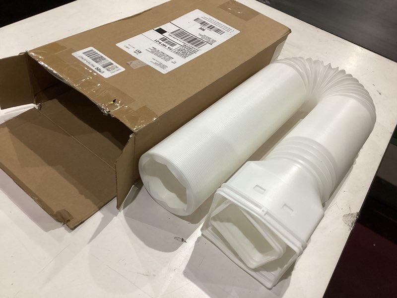 Condition photo showing Good Condition for plusgutter white-2pack rain gutter downspout extensions flexible, drain downspout extender,down spout drain extender, gutter connector rainwater drainage,extendable from 21 to 68 inches