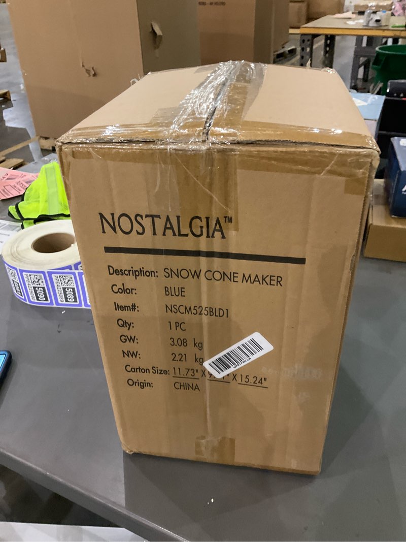 Condition photo showing As Is for Nostalgia snown cones machine
