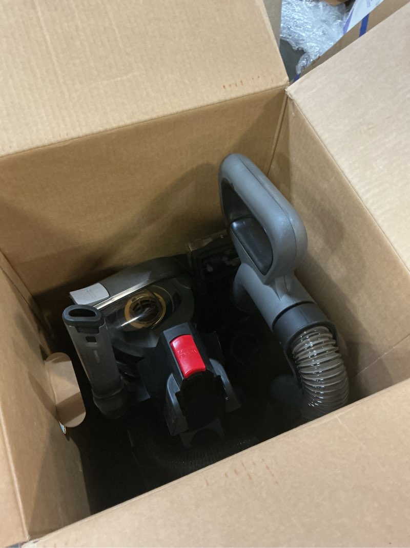 Condition photo showing As Is for hoover rewind pet bagless upright vacuum cleaner, automatic cord rewind, turbo