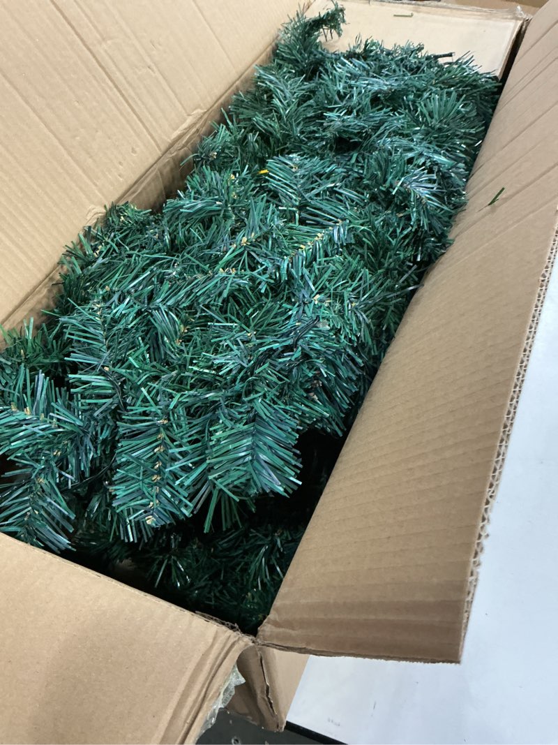 Condition photo showing Good Condition for VINGLI 48 Inch Pre-lit Artificial Christmas Wreath, Ourdoor Christmas Wreath Decorations with 150 LED Lights and 450 PVC Branch Tips for Garage, Xmas Door Wreath w/Bow, Pine Cones, Ornaments, Plug-in 48 Inch Red & Green