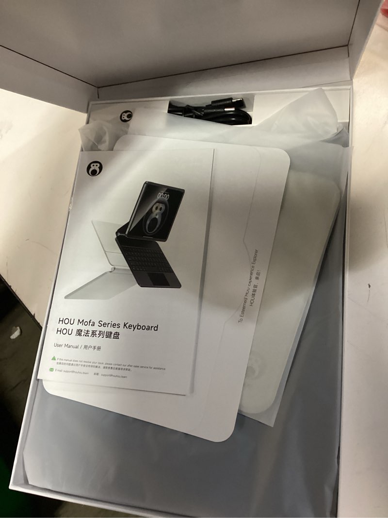 Condition photo showing New/Like New for HOU Keyboard Case for iPad Air 11 inch 2025 (M3)/2024 (M2)&iPad Pro 11 Inch(4th/3rd/2nd/1st) Gen 2022,iPad Air 5th&4th Generation Case with Keyboard,Magic-Stand, Multi-Touch Trackpad,Backlight,Black iPad Pro 11? & iPad Air 11?/5th/4th black
