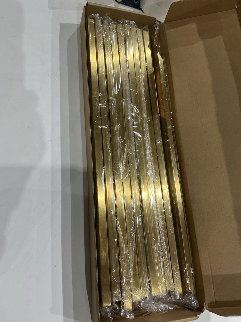 Condition photo showing Good Condition for goldenwarm kitchen cabinet handles brass drawer pulls - lsj12gd458 kitchen drawer handles knobs and handles for dresser drawers gold pulls 10 pack 10 18in hole centers