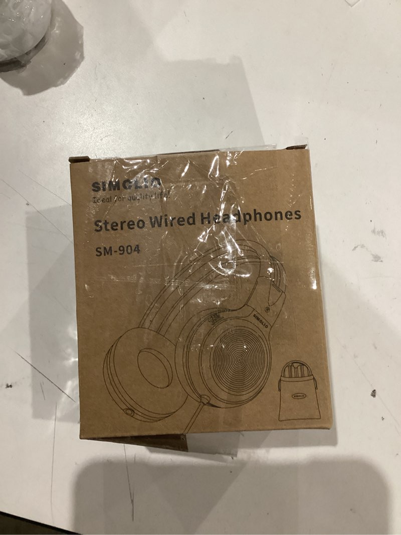Condition photo showing As Is for simolio kids wired headphones with microphone, boys headphone with volume limiter & share jack, headset with cord for school, laptop, tablet, pc, airplane, teens, adults (black)