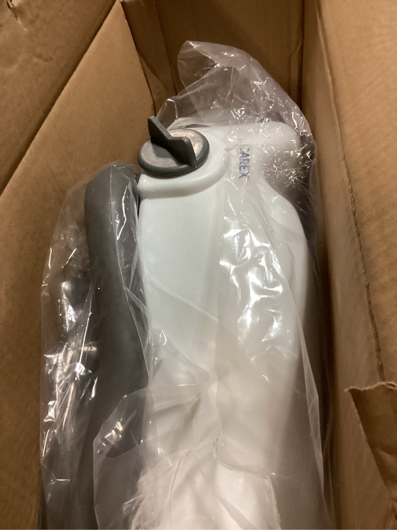 Condition photo showing Good Condition for Carex E-Z Lock Raised Toilet Seat with Handles - 4.5 Inch Toilet Seat Riser with Arms, Toilet Riser Fits Most Toilets, Elongated or Round, Toilet Seat Lifter, White