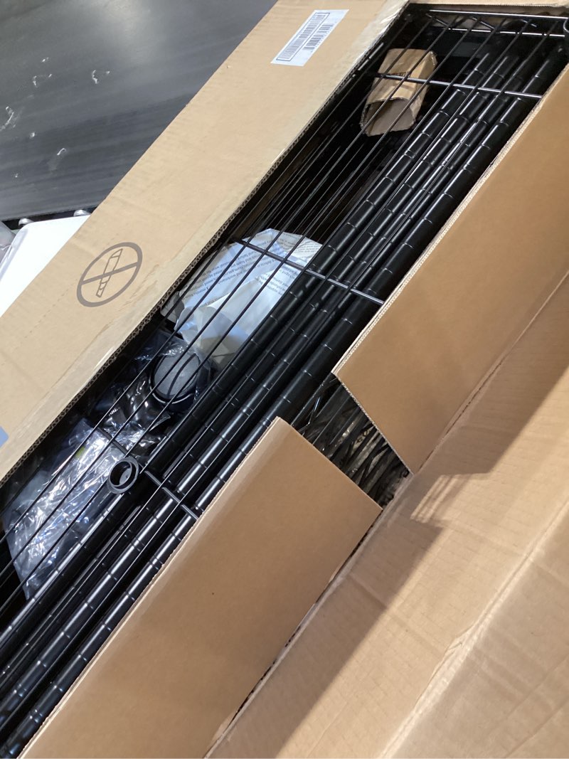 Condition photo showing Good Condition for bestoffice 14"x30"x60" commercial storage shelves heavy duty shelving 5 tier layer wire shelving unit with wheels metal wire shelf standing garage shelves storage rack,adjustable nsf certified(black) 14l x 30w x 60h black
