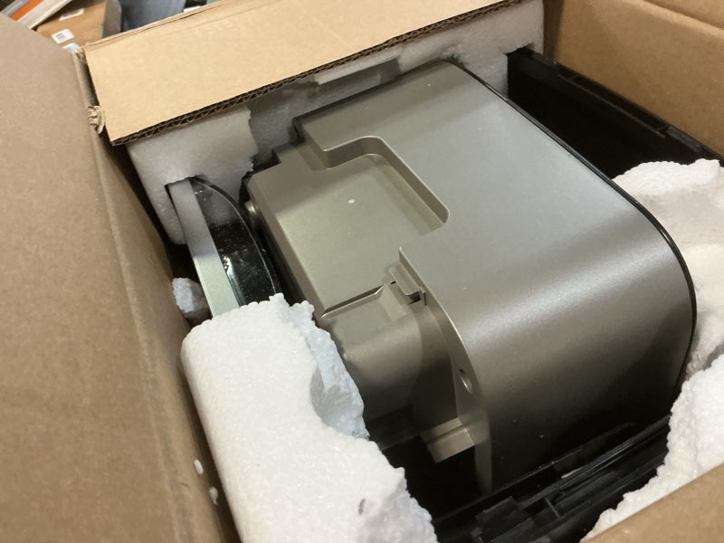 Condition photo showing As Is for bonsen 14-sheet paper shredder for home office, heavy duty cross cut shredder with 5.3 gal pullout bin, quiet shredder for cds/credit card/staple, p-4 security, anti-jam system large black and silver