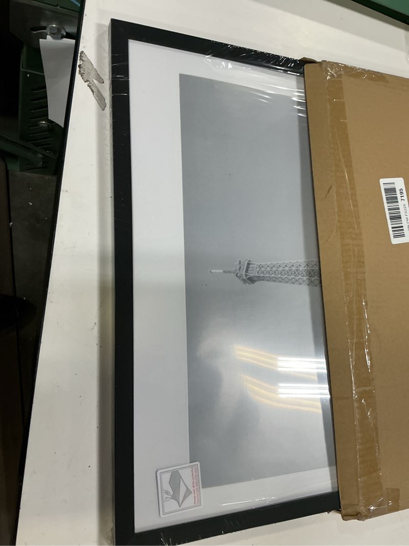 Condition photo showing Good Condition for upsimples 18x24 picture frame, display pictures 16x20 with mat or 18 x 24 without, wall hanging poster frames, black, 1 pack