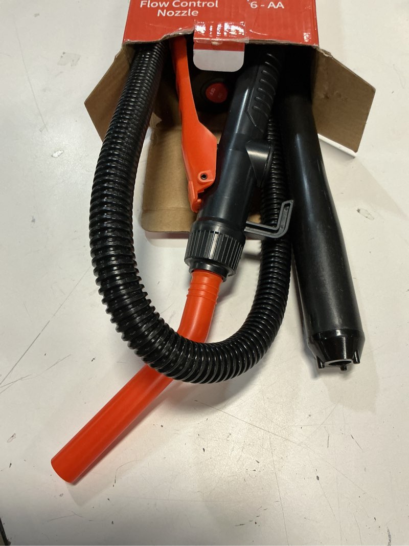 Condition photo showing Good Condition for BOLCOWE Fuel Transfer Pump 2.8 GPM Portable Battery Powered, Hand Fuel Pump Universal Fit Fuel Pumps for Vehicles, Boats, Lawn Equipment, Emergency & Home Use (Red Orange)