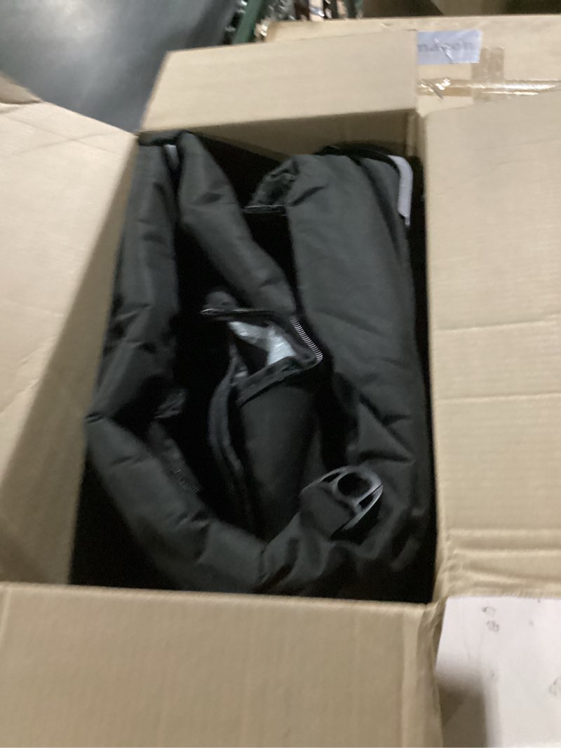 Condition photo showing As Is for rolling ski bag with wheels for air travel,padded double ski bag to hold 2 pairs of skis up to 175 or 190 cm. blk 175cm