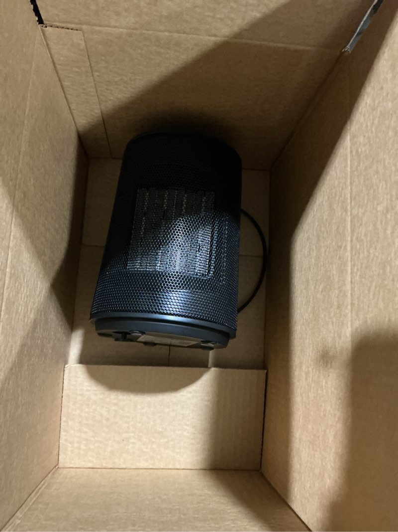 Condition photo showing Good Condition for givebest space heater, 1500w portable heaters for indoor use, ptc ceramic heater with heating and fan modes, overheat & tip-over protection, ideal for bedroom, office & desk use, black