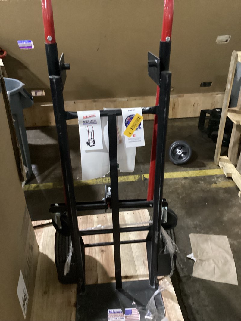Condition photo showing New/Like New for milwaukee 800-lb capacity 4 -wheel multiple colors/finishes steel convertible hand truck