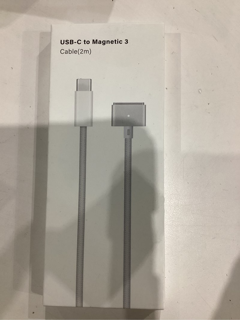 Condition photo showing New/Like New for 140W USB-C to Mag-Safe 3 Cable 6.6FT,Compatible with Magsafe 3 Charging Cable for MacBook Air 15''/13'' M4 2025, M3 2024, M2 2023, M2 2022, Pro 16"/14" 2024/2023/2021 2M White Straight Style