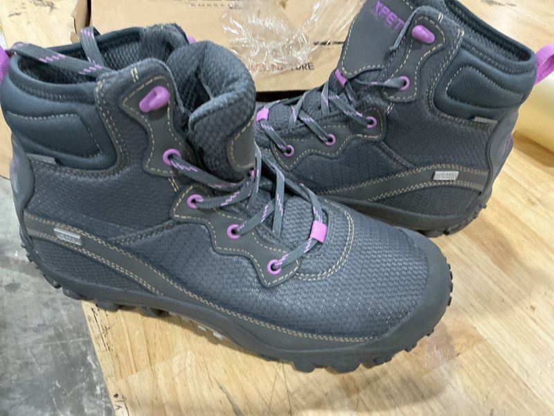 Condition photo showing As Is for xpeti women's dimo mid waterproof outdoor hiking boot non slip 11 grey