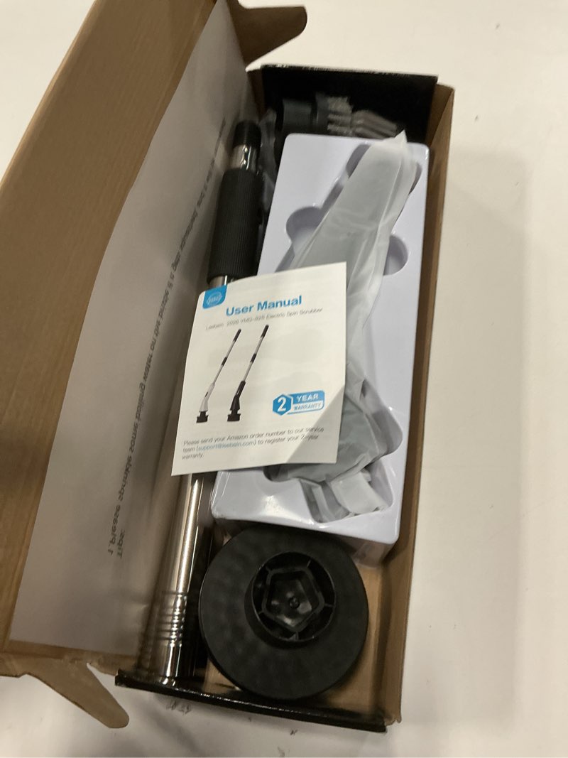 Condition photo showing Good Condition for Leebein Electric Spin Scrubber, Cordless Bathroom Cleaning Brush with 7 Brush Heads, IPX7 Waterproof, 2 Speed Settings, Extendable Handle
