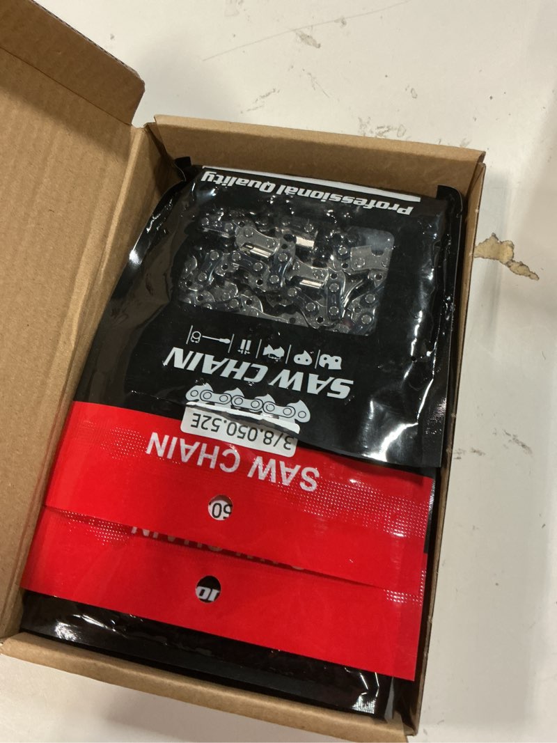 Condition photo showing Good Condition for 14 inch chainsaw chain, rainhol chainsaw blade, 52 drive links, 3/8" lp pitch .050" gauge, fits husqvarna, craftsman, echo, poulan, ryobi and more (4 pack) 14" 3/8"lp .050" 52dl