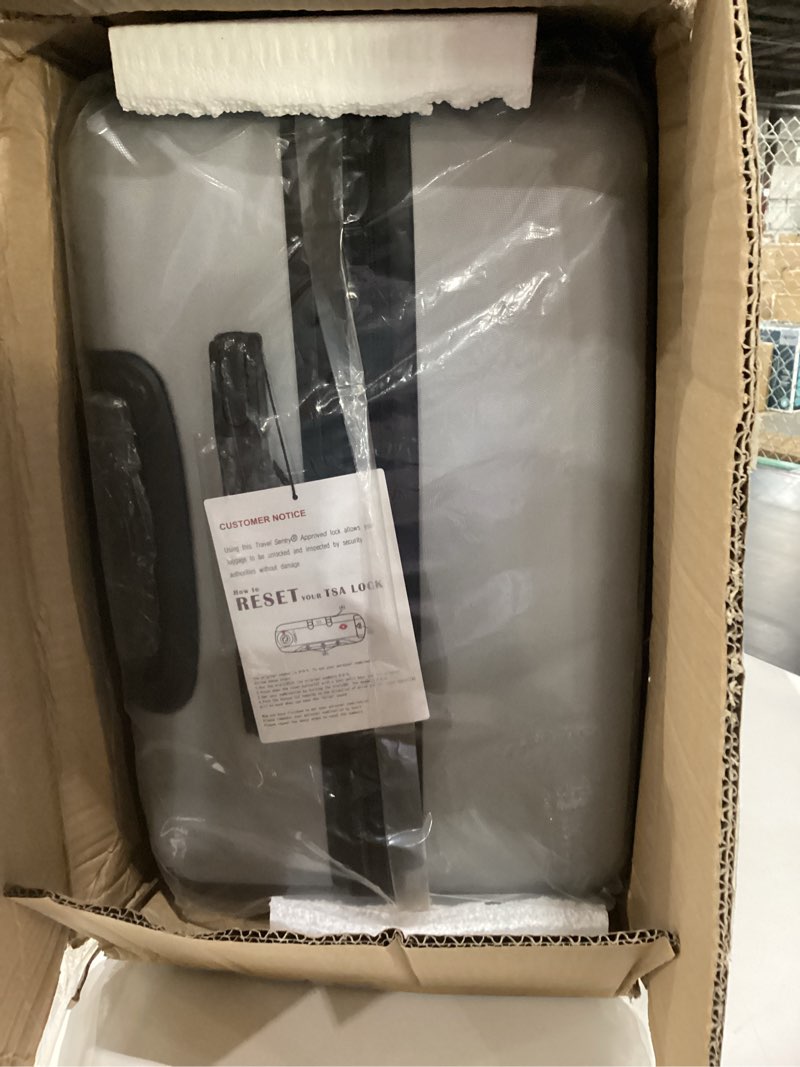 Condition photo showing Good Condition for Hardside Expandable Spinner Wheels Luggage Suitcase W/TSA Lock, Silver, 001-3pcs Silver 3 Piece Set