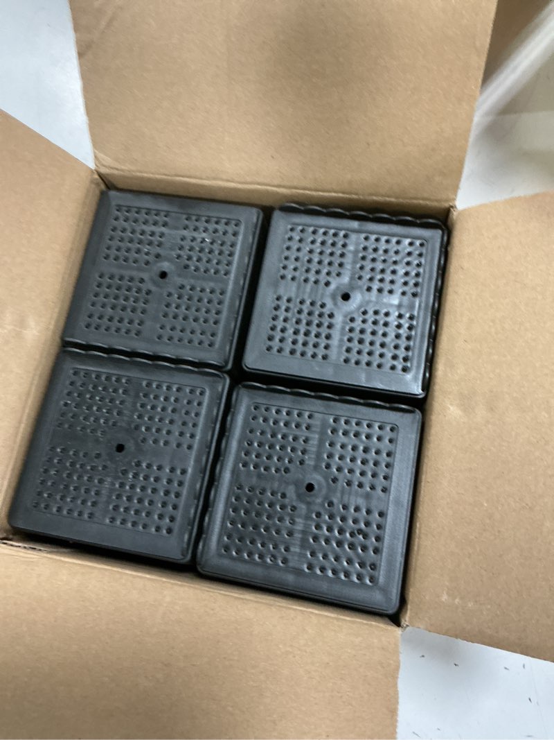 Condition photo showing Good Condition for Bed Risers 1 inch, 2 inch, 3 inch, 4 inch Heavy Duty, Adjustable Furniture Riser for Table Desk Couch Sofa Chair Recliner Leg Frame Dorm, Stackable Bed Raisers Blocks (Black 6 Pack, 2 inch) 2 Inch Black 6 Pack
