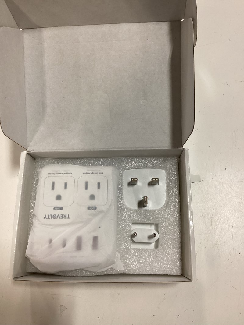 Condition photo showing New/Like New for 2000w voltage converter us to europe for hair dryers, 7-in-1 220v to 110v converter for european travel with 3 ac/2 usba/2 usbc ports (pd20w), universal travel adapter with type c g plug (white)