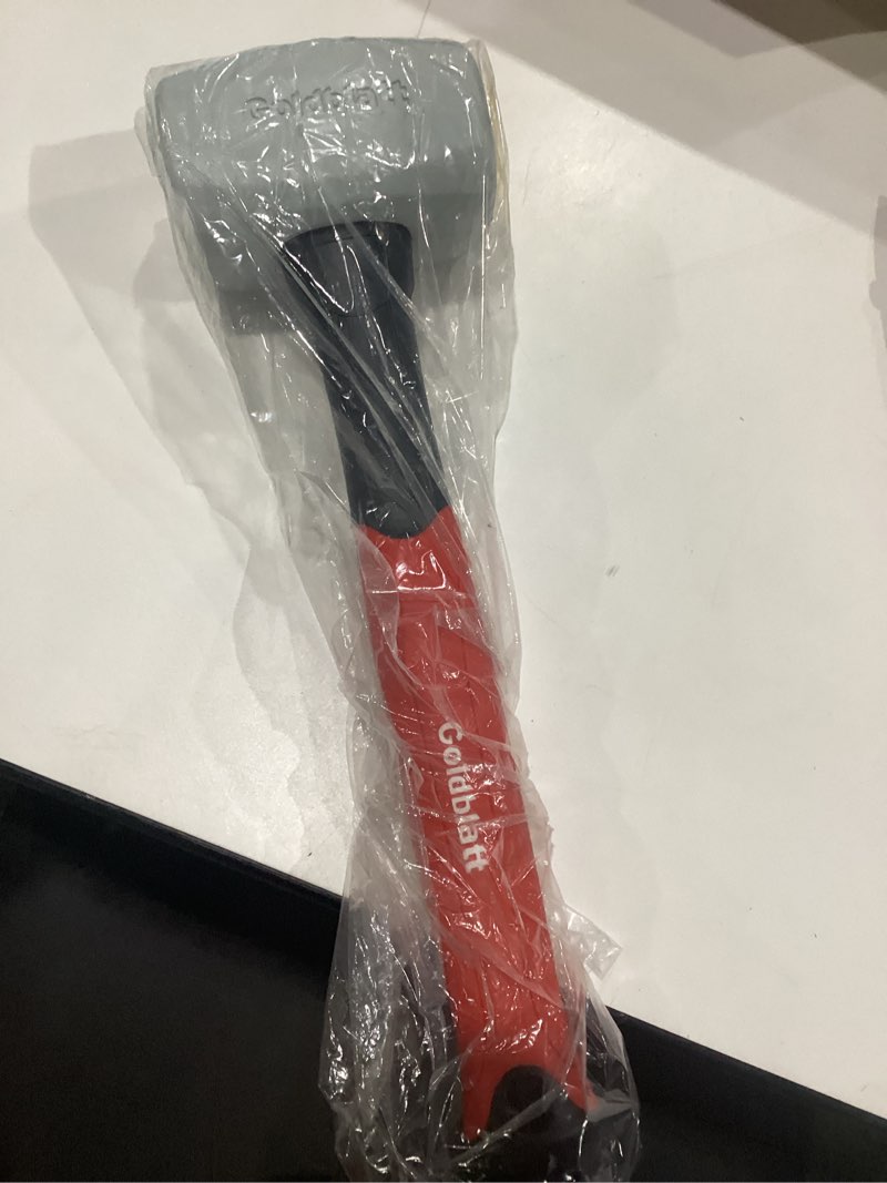 Condition photo showing New/Like New for goldblatt rubber mallet 16 oz. low recoil rubber hammer with solid head & soft-grip handle, double-faced soft mallets, soft blow tasks, no damage for camping, woodworking and flooring | white