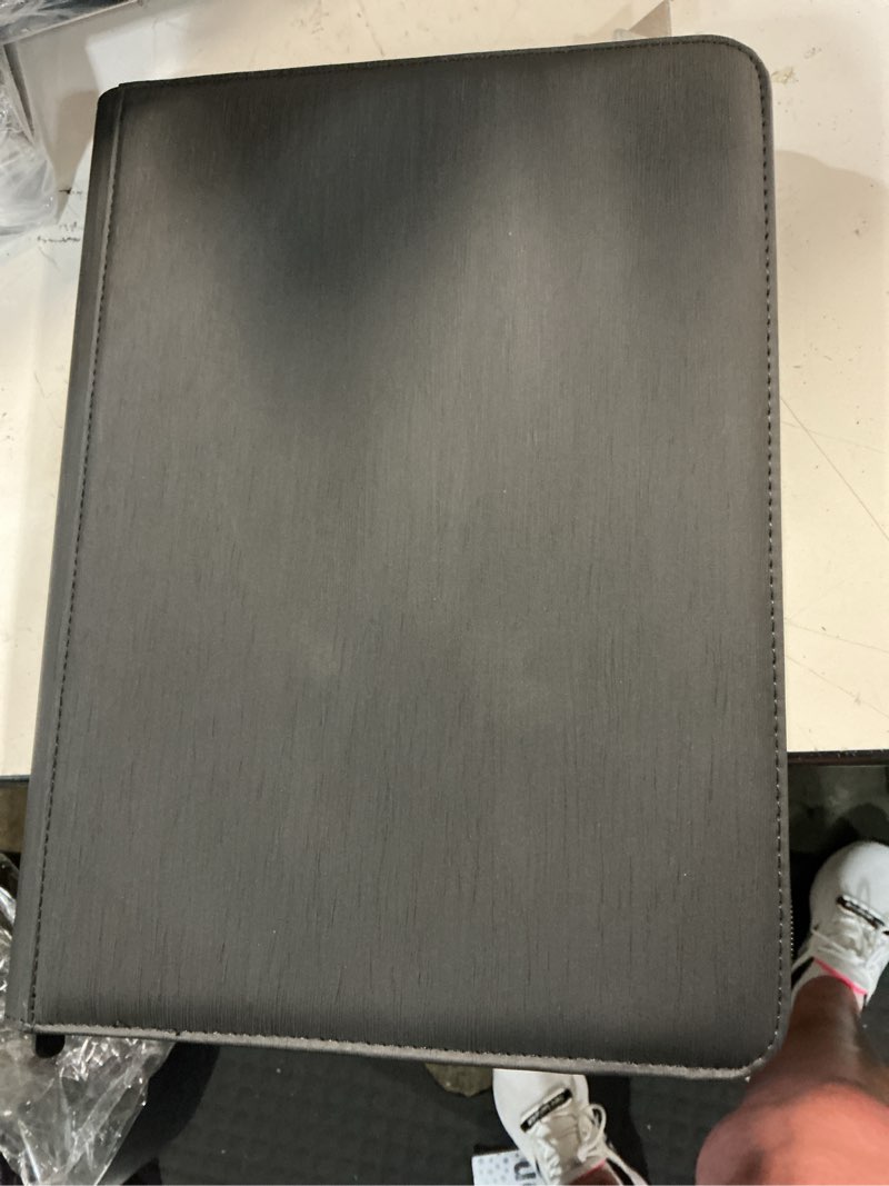 Condition photo showing New/Like New for trading card binder 9 pocket, card binder with zipper, 360 card holder collection album folder for tcg mtg, games sports photos, black black 9 pocket (360 cards)