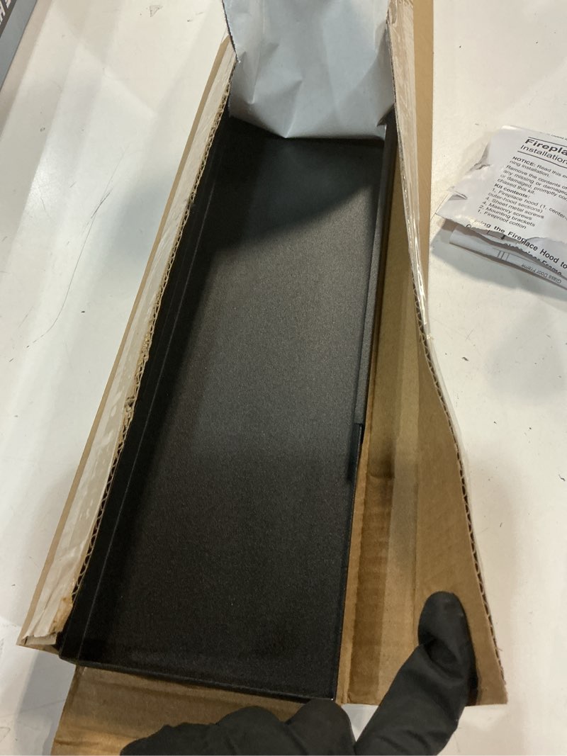 Condition photo showing Good Condition for Adjustable Fireplace Smoke Guard, Fireplace Hood Heat Deflector 4 inches Height, for 28 to 48" Fireplace Hood Heat Shield,Heat Shield for TV Above Fireplace,with Insulation Cotto