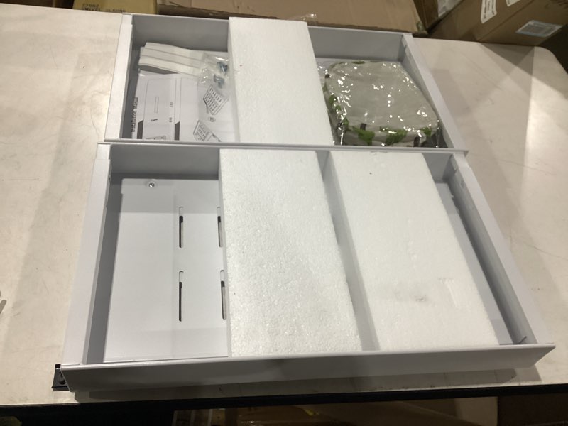 Condition photo showing Good Condition for 21 inch deep pull out cabinet organizer 2 pack, expandable slide out drawers for cabinet shelves heavy duty with adhesive nano film for or kitchen, bathroom, pantry, under sink storage (white) 12.5"-20.5"w x 21"d (2 pack) white