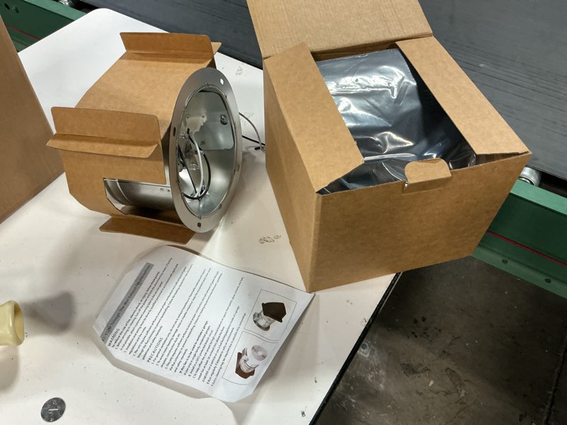 Condition photo showing As Is for (Similar to stock photo) Broan-NuTone 512M Through-the-Wall Ventilation Fan White Cover, 6-Inch 70 CFM 6.0 Sones