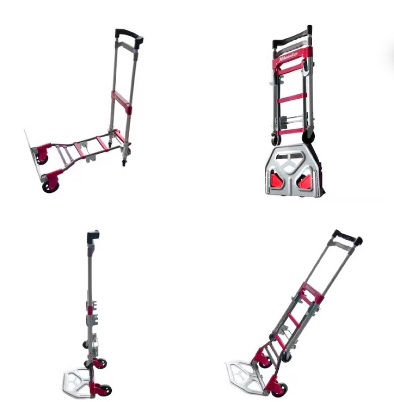 milwaukee 150-lb capacity 4 -wheel multiple colors/finishes aluminum convertible hand truck