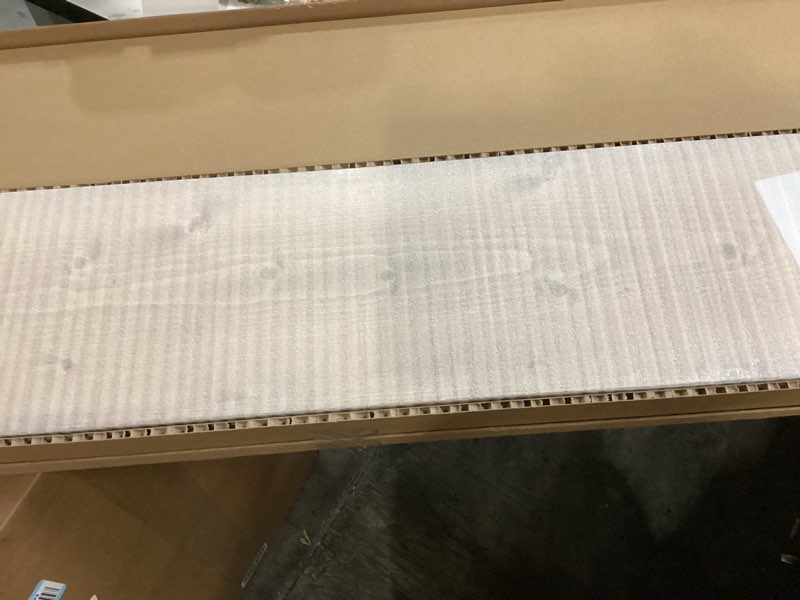 Condition photo showing New/Like New for Fireplace Mantel Handmade, 3'' Thick Wall Decor Long Floating Shelf, 48inch Rustic Wood Shelf with Invisible Brackets, Wood Color 48x3x8-hollow Wood