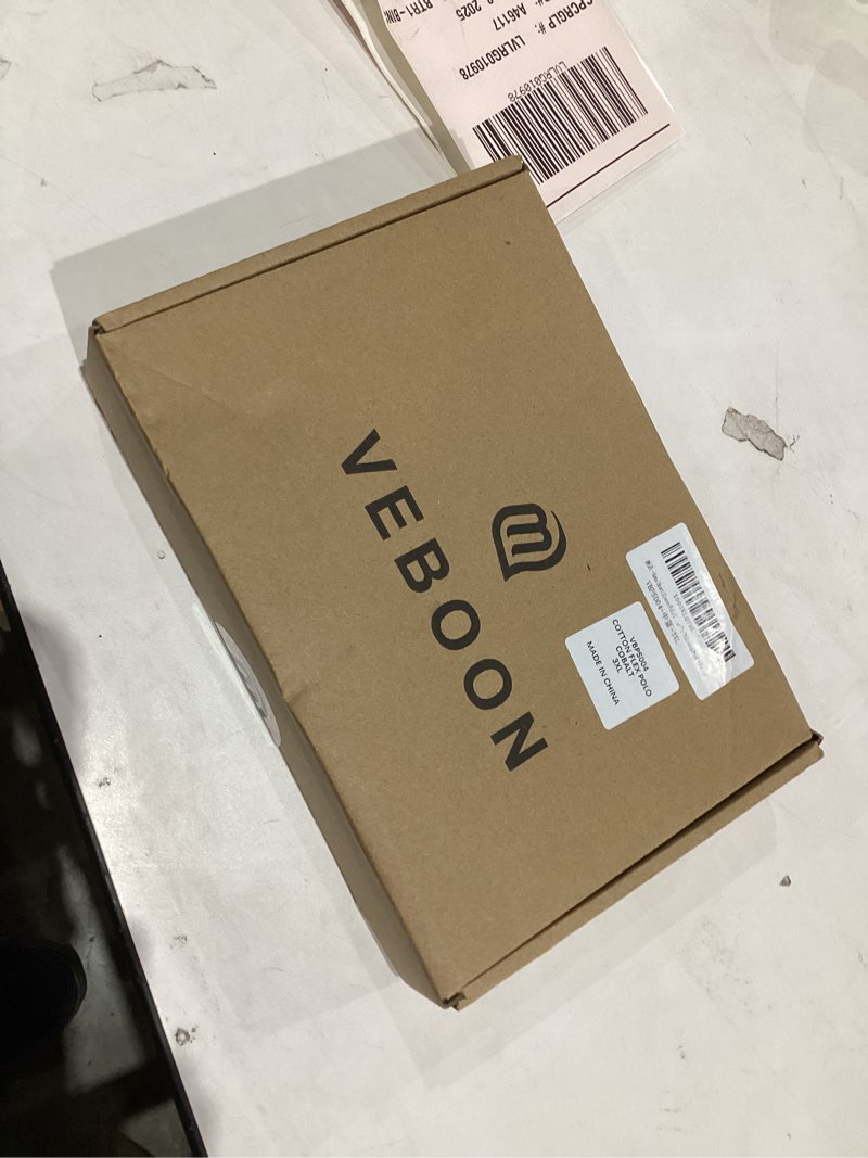 Condition photo showing New/Like New for Men’s Athletic Short Sleeve Polo Shirts Casual Moisture Wicking Golf Shirts Buttons Collared Solid T Shirts with Pocket 3X-Large Blue