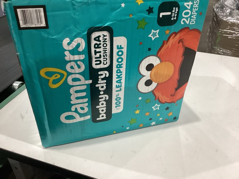 Condition photo showing New/Like New for pampers diapers - baby dry - size 1, 204 count, absorbent disposable infant diaper (packaging may vary) size 1 204
