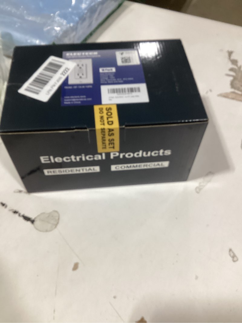 Condition photo showing New/Like New for ELECTECK 10 Pack GFCI Outlets 15 Amp, Non-Tamper Resistant, Decor GFI Receptacles with LED Indicator, Ground Fault Circuit Interrupter, Wallplate Included, ETL Listed, White White Button 10 Pack