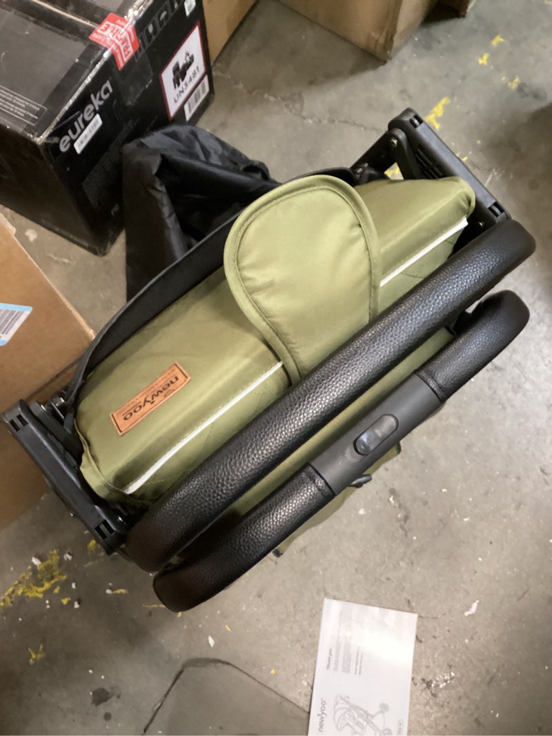 Condition photo showing Good Condition for newyoo GlideTow TR18M Travel Stroller, Compact & Lightweight Baby Stroller with Reclining Lay Flat Seat, Luggage Handle & Cup Holder, One-Hand Quick Fold, Green