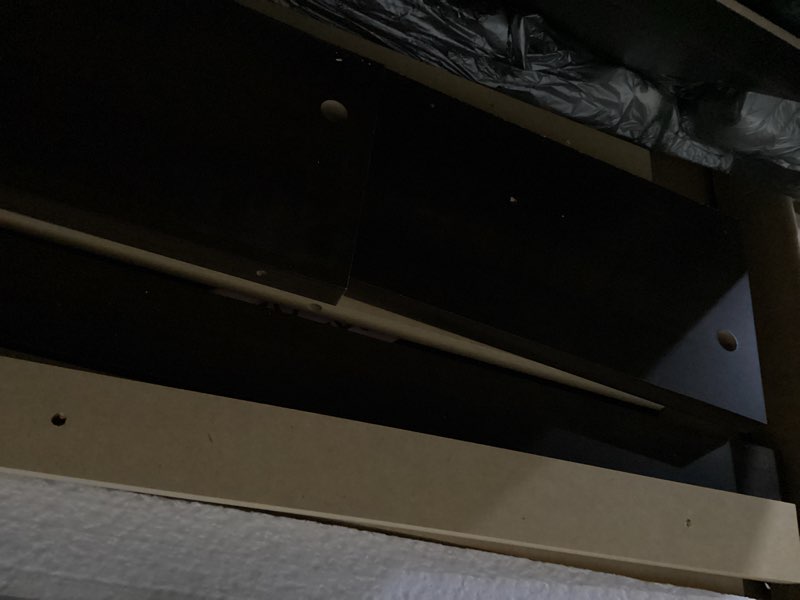 Condition photo showing New/Like New for prepac stylish flat wood panel headboard for queen size beds, simplistic wooden queen headboard 2.25" d x 64.5" w x 48" h, espresso, ehfq-1301-1 espresso queen bed
