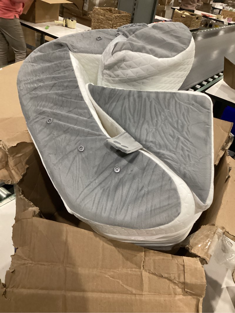 Condition photo showing Good Condition for similar ))))reading pillow for sitting in bed adult, back pillow for bed sitting up with arms, pockets and cup holder, sit up backrest pillows for beds chair support, rest pillow for gaming (light gray, 5pcs) light gray 5pcs